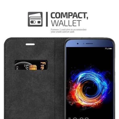 Honor 8 PRO lommebokdeksel case (svart)