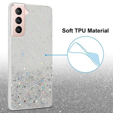 Samsung Galaxy S21 5G Silikondeksel Glitter