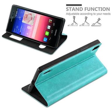 Huawei ASCEND P7 lommebokdeksel cover (turkis)