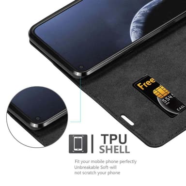 Nokia 8.1 lommebokdeksel case (svart)