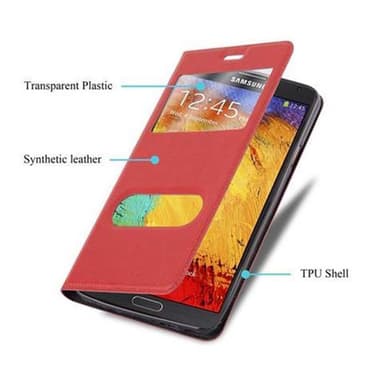Samsung Galaxy NOTE 3 lommebokdeksel cover (rød)