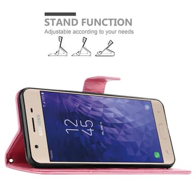 Samsung Galaxy J3 2018 lommebokdeksel Blomster (rosa)