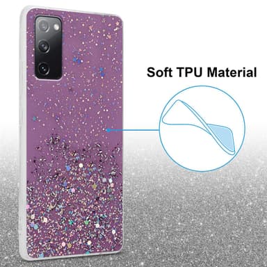 Samsung Galaxy S20 FE Silikondeksel Glitter (lilla)