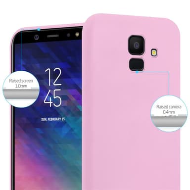 Deksel Samsung Galaxy J6 2018 Silikon cover (rosa)