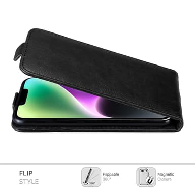 iPhone 14 deksel flip cover (svart)