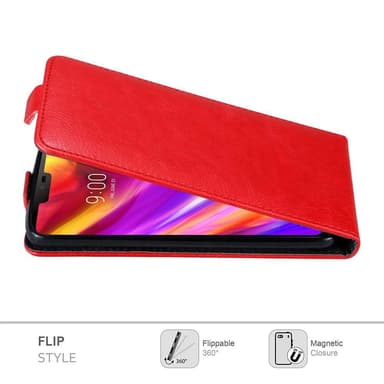 LG G7 ThinQ / FIT / ONE deksel flip cover (rød)