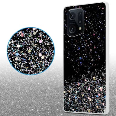 Oppo FIND X5 Silikondeksel Glitter (Svart)