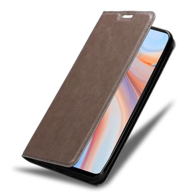 Oppo Reno4 Z lommebokdeksel case (brun)