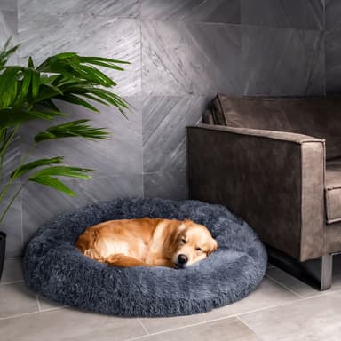 Hundeseng Kattesengepute Hundekattsofa 100cm (mørkegrå)