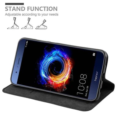 Honor 8 PRO lommebokdeksel case (svart)