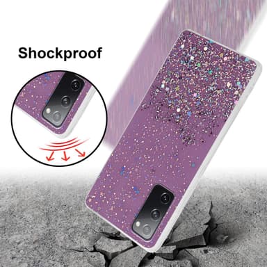 Samsung Galaxy S20 FE Silikondeksel Glitter (lilla)
