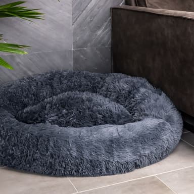 Hundeseng Kattesengepute Hundekattsofa 100cm (mørkegrå)