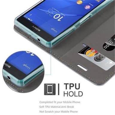 Sony Xperia Z3 COMPACT lommebokdeksel etui (grå)