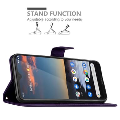 Motorola MOTO G22 lommebokdeksel Blomster (Turkis)