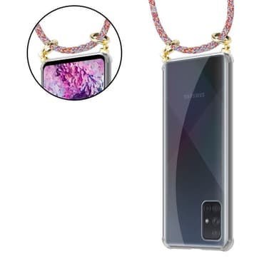 Samsung Galaxy A51 4G / M40s Deksel med Halskjede (rød)