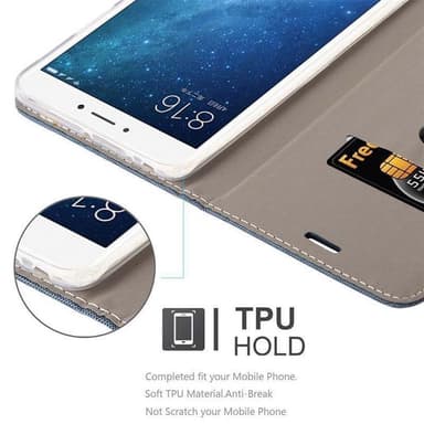 Xiaomi Mi MAX 2 lommebokdeksel etui (blå)