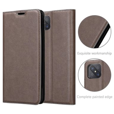 Oppo Reno4 Z lommebokdeksel case (brun)