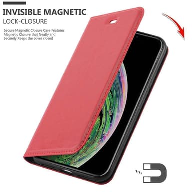 iPhone XS MAX lommebokdeksel case (rød)