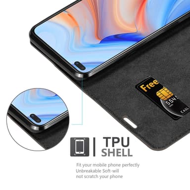 Oppo Reno4 Z lommebokdeksel case (brun)