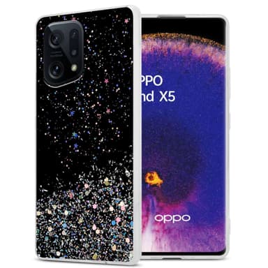 Oppo FIND X5 Silikondeksel Glitter (Svart)