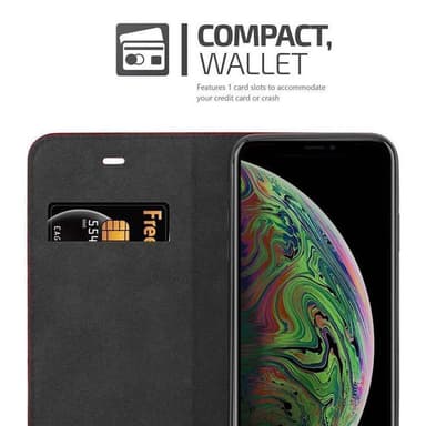 iPhone XS MAX lommebokdeksel case (rød)