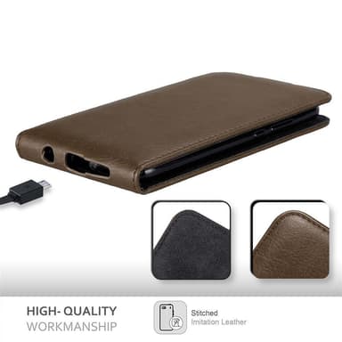Huawei P20 LITE 2018 / NOVA 3E deksel flip cover (brun)