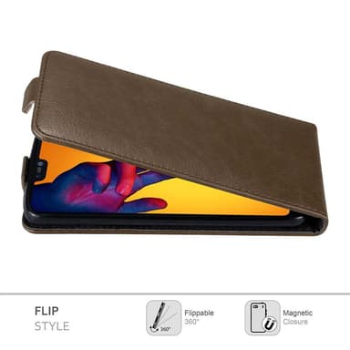 Huawei P20 LITE 2018 / NOVA 3E deksel flip cover (brun)