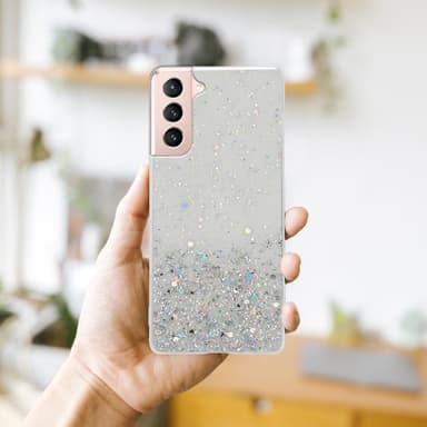 Samsung Galaxy S21 5G Silikondeksel Glitter