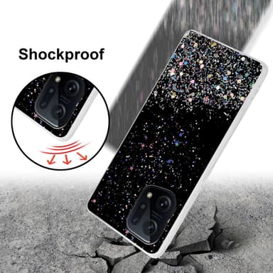 Oppo FIND X5 Silikondeksel Glitter (Svart)