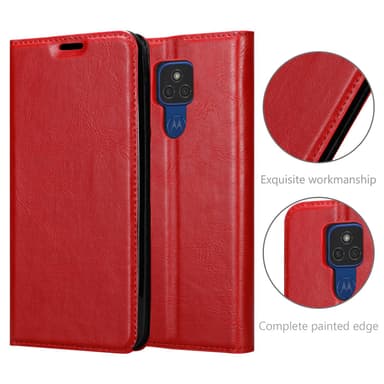 Motorola MOTO E7 PLUS lommebokdeksel case (rød)