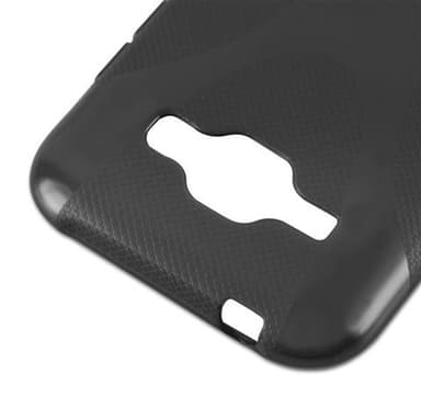 Samsung Galaxy J1 2015 Deksel Case Cover (svart)