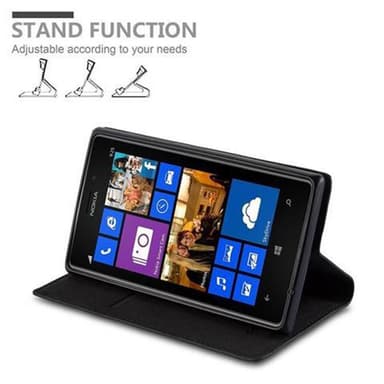Nokia Lumia 925 lommebokdeksel case (svart)