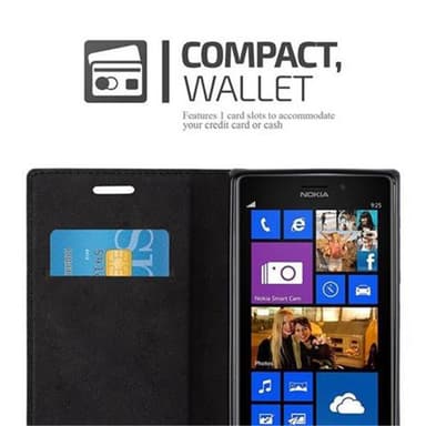 Nokia Lumia 925 lommebokdeksel case (svart)