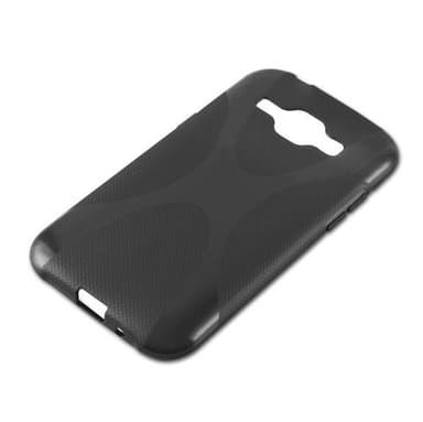 Samsung Galaxy J1 2015 Deksel Case Cover (svart)