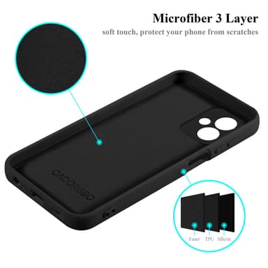 Motorola Moto G14 silikondeksel case (Svart)