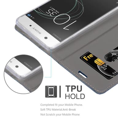 Sony Xperia XA1 lommebokdeksel etui (blå)