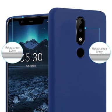 Deksel Nokia 5.1 PLUS / X5 Silikon cover (blå)