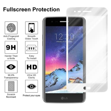 LG K8 2017 Skjermbeskytter Skärmskydd (hvit)