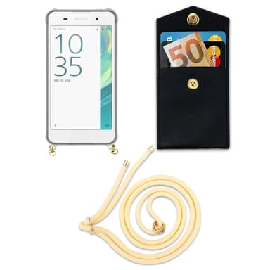 Sony Xperia E5 Deksel med Halskjede (gul)