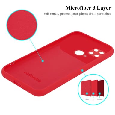 Xiaomi RedMi 10C / POCO C40 silikondeksel case (rød)