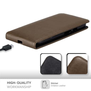 Motorola MOTO G4 PLAY deksel flip cover (brun)