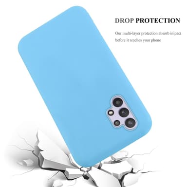 Deksel Samsung Galaxy A32 5G Silikon cover (blå)