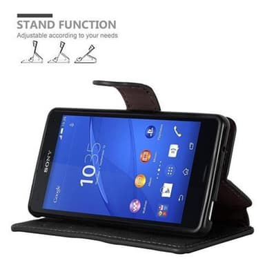 Sony Xperia Z3 COMPACT lommebokdeksel etui (svart)