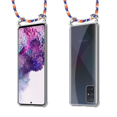 Samsung Galaxy A71 5G Deksel med Halskjede (blå)