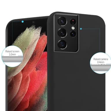 Deksel Samsung Galaxy S21 ULTRA Silikon cover (svart)
