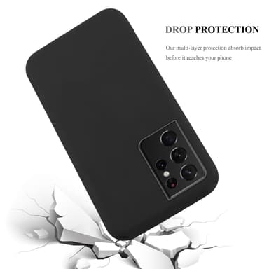 Deksel Samsung Galaxy S21 ULTRA Silikon cover (svart)