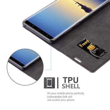 Samsung Galaxy NOTE 8 lommebokdeksel case (brun)