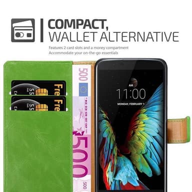 LG K10 2016 lommebokdeksel etui (grønn)