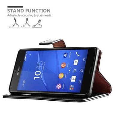 Sony Xperia Z3 lommebokdeksel etui (svart)
