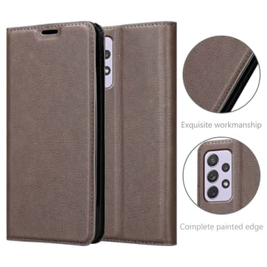 Samsung Galaxy A73 5G lommebokdeksel case (brun)